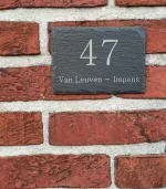 Huisnummer op leisteen - Afbeelding 2