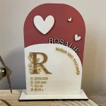 Geboortebord hartjes