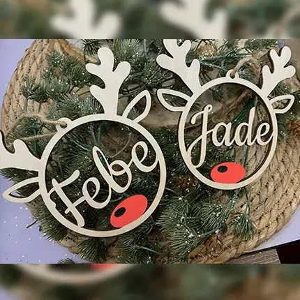 kerstbal-rendier-febe-jade Kerstbal Rendier - Afbeelding 1