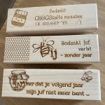 Houten pennendoosje gevuld