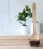 Houten lepeltjes met gravure (25 stuks)