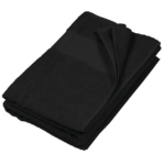 Kariban K113 badlaken in kleur Black, personaliseerbaar met borduring