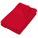 Kariban K113 badlaken in kleur Red, personaliseerbaar met borduring