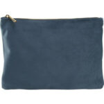 BagBase velvet accessoiretasje in kleur Blue Topaz, geschikt voor personalisatie met borduring