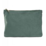 BagBase velvet accessoiretasje in kleur Jade, geschikt voor personalisatie met borduring