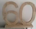Gepersonaliseerd houten bord verjaardag 60 jaar oud